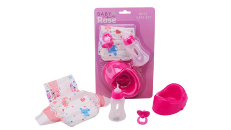 Johntoy John Toy Baby Rose 4-teiliges Pflegeset auf Karte