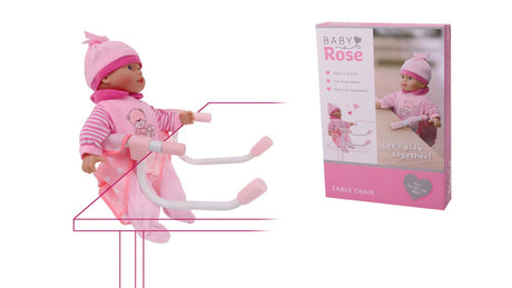 Johntoy John Toy Baby Rose Tischstuhl (geeignet für Puppen von 35–45 cm)
