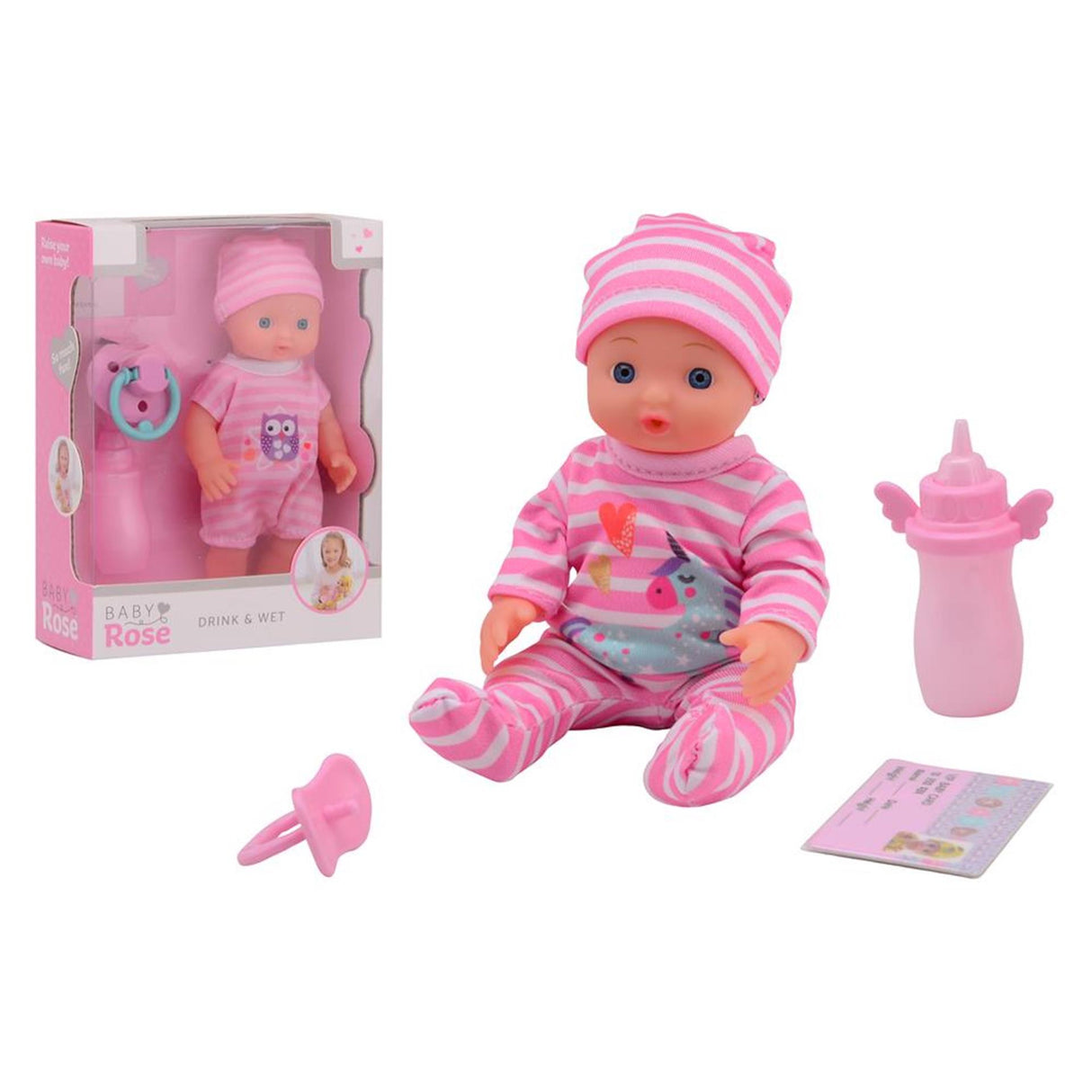 Baby Rose -Trinken und Plas Baby Pop