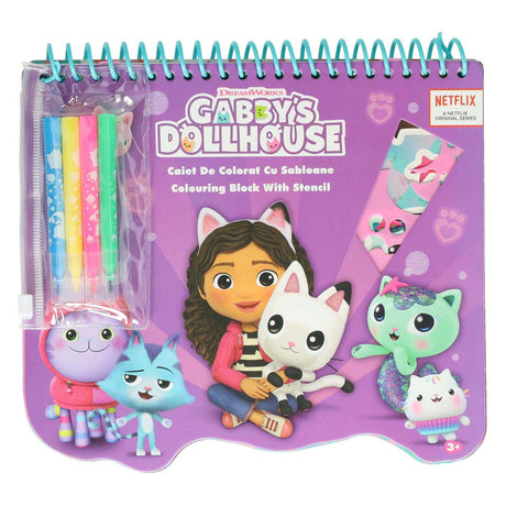 Toyland Gabbys Puppenhaus-Malblock mit Markern und Schablonen