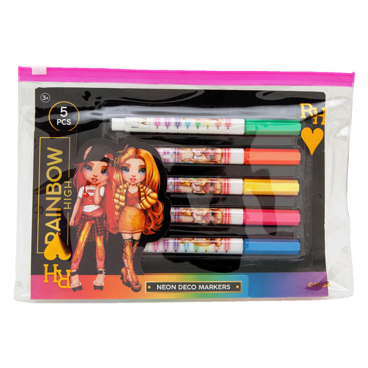 Rainbow High Rainbow High Neon FIENT -TIP Pens, 5st.