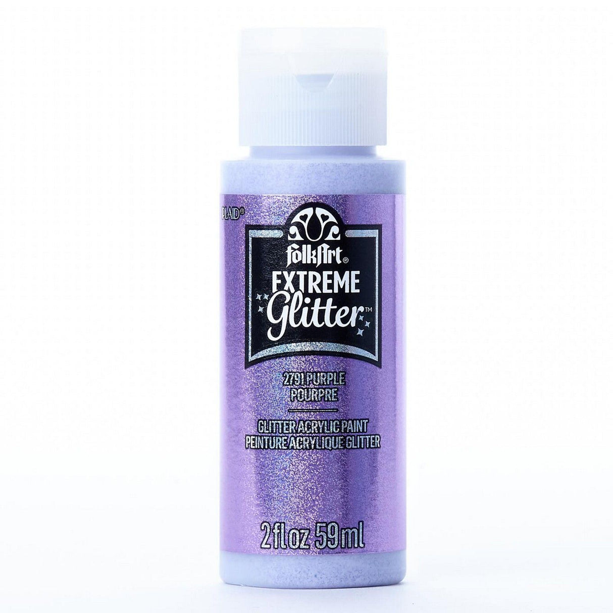 Folkart • Extrem glitzernde Acrylfarbe Lila 59 ml