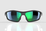 Mirage Sonnenbrille Sport mit 3 Paar Linsen schwarz grau