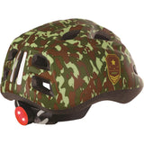 Polisport Junigoud Bicycle Casque S 52-56 cm Armée avec lumière LED