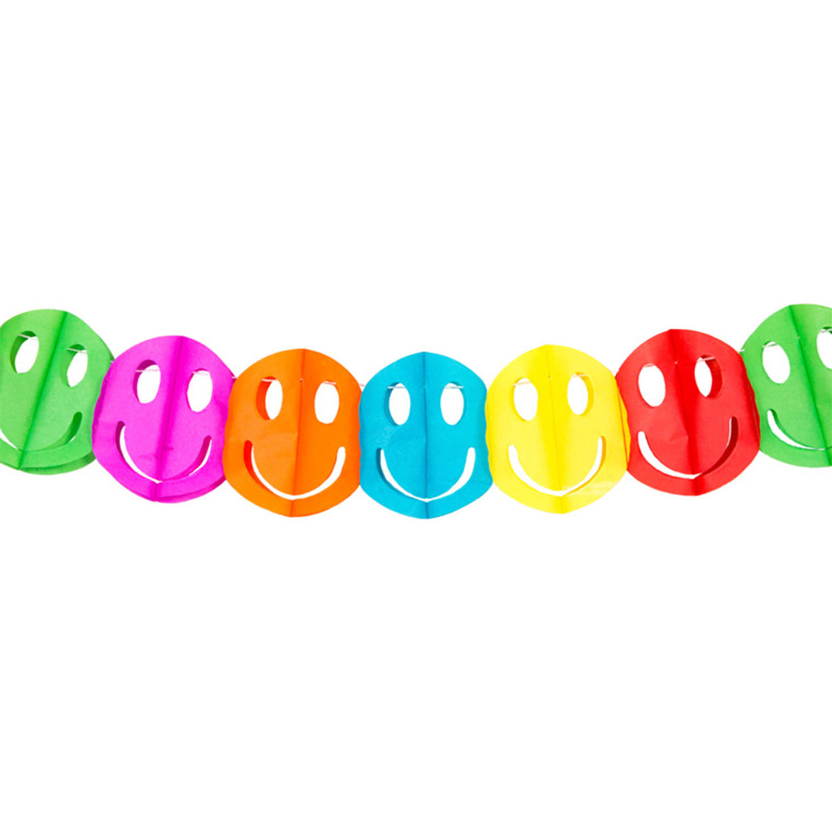Folat bv Mini-Papiergirlande – Smiley, 2 mtr.