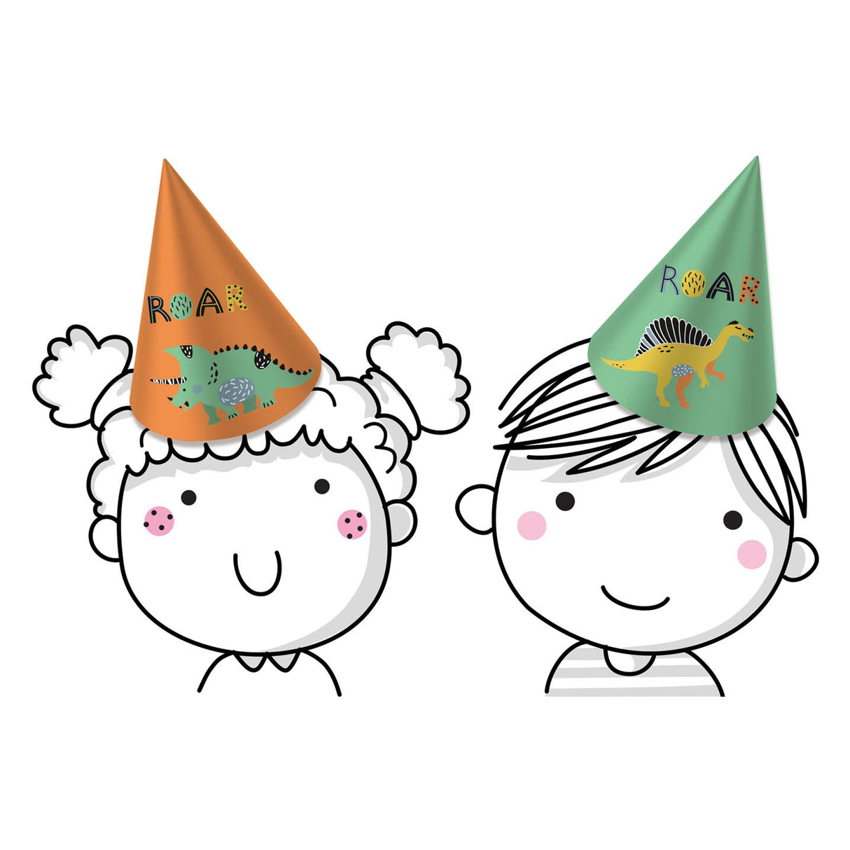 Folat BV paper party hats Roars, 6st.