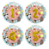 Folat bv 3D-Folienballontiere mit Alter, 1-5 Jahre.