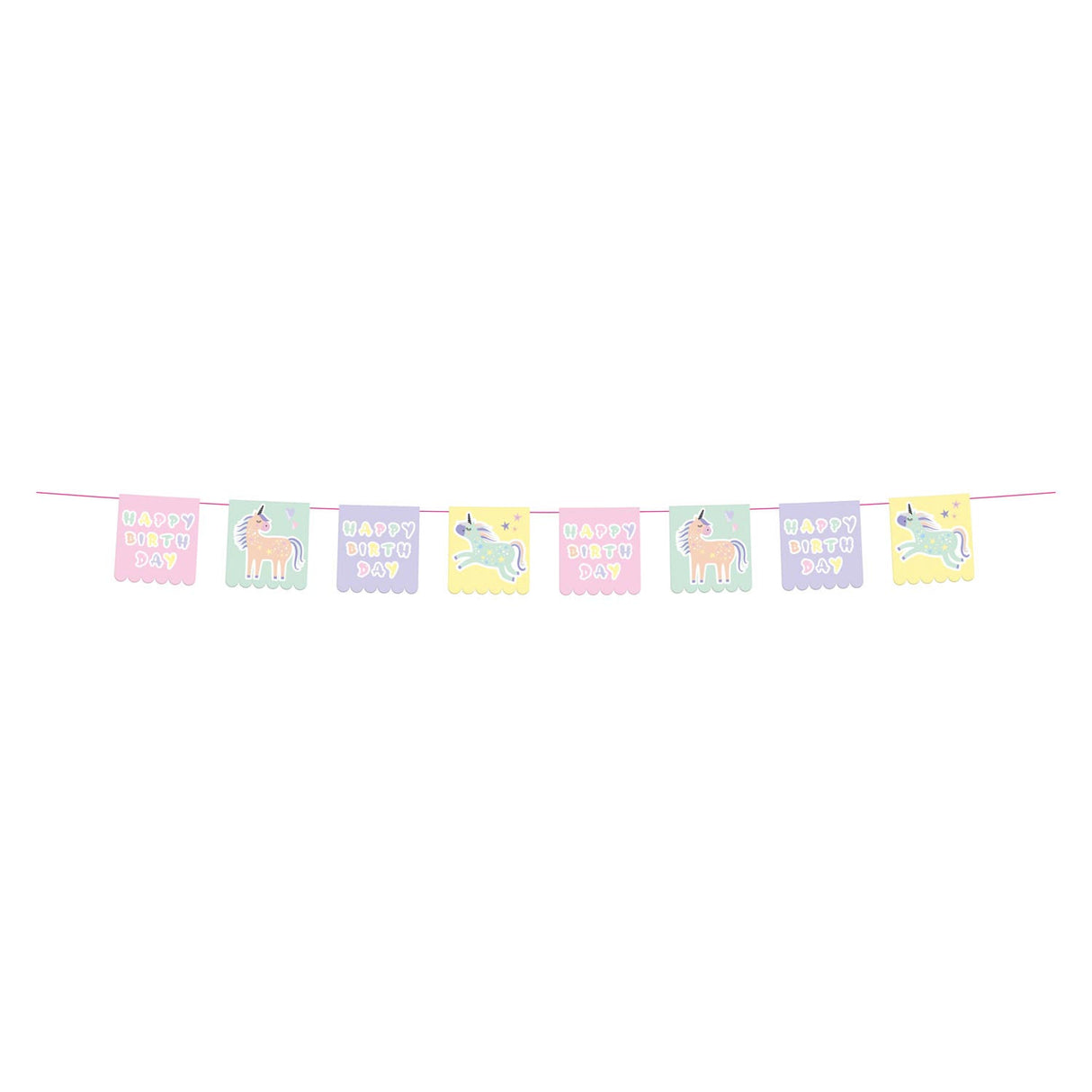 Folat bv Flaggenlinie Einhörner Regenbogen, 6 m