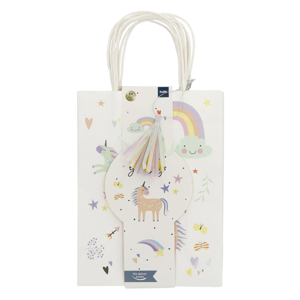 FOLAT BV HAND -OUT BAGS Unicorns Rainbows, 6st.