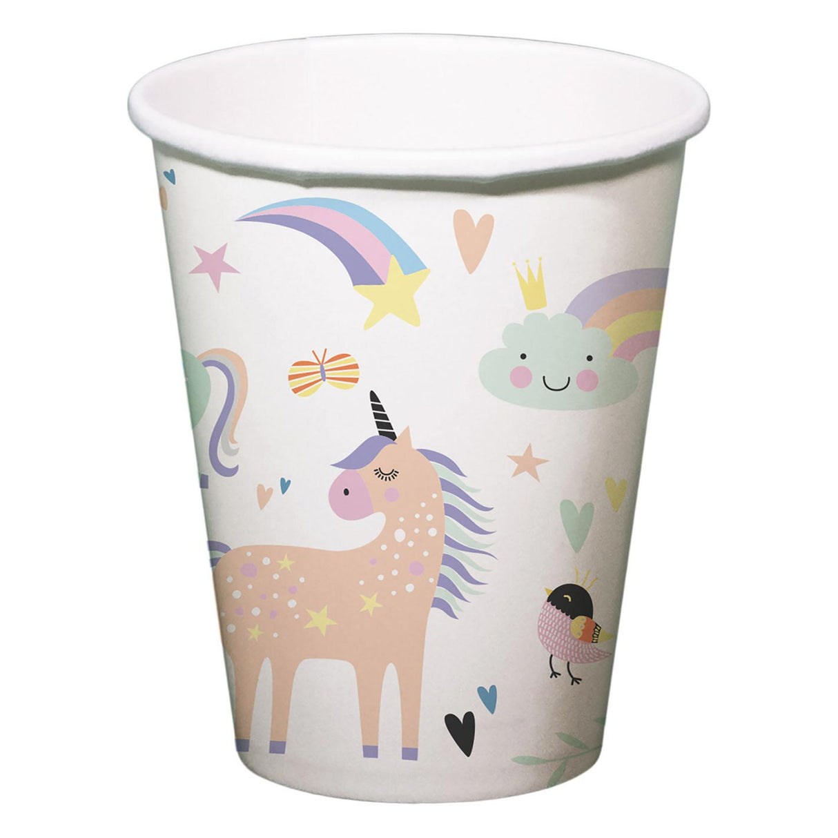 Folat bv en papier tasses licorns arcs-en-ciel 250 ml, 6e.