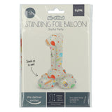 Folat bv stehender Folienballon „Frohe Party“ Nummer 1 – 72 cm