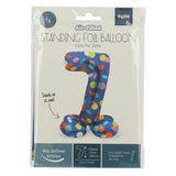 Ballon en feuille debout Dots colorés Figure 7 - 72 cm