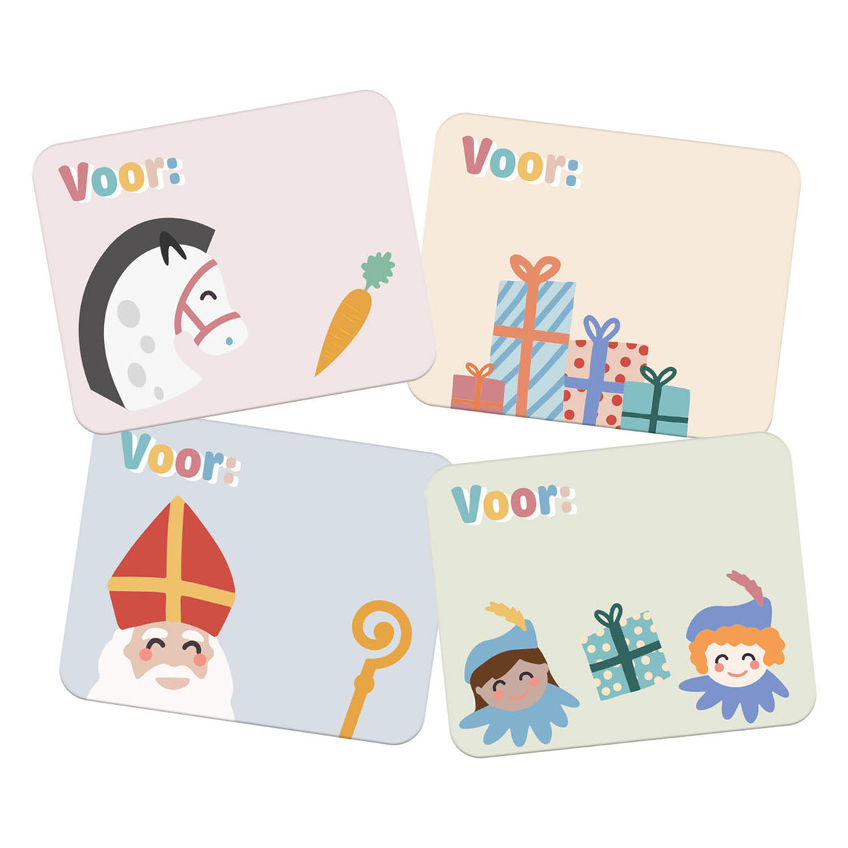 Folat BV Gift name stickers Sint en Peten, 50st.