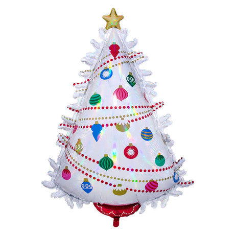 Folat bv folieballon kerstboom iriserend - 45cm