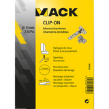 Mack 1015224 - 2 inboorscharnieren clip on 35mm 110° opliggende deur | 10 stuks