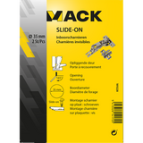 Mack 1015228 - 2 inboorscharnieren slide on 35mm 165° opliggende deur | 10 stuks