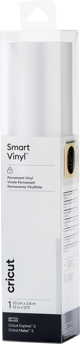 Cricut Smart Vinyl™ Permanentfolie mit Glanzeffekt, Silber