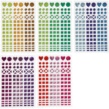 Creativ Company Mosaikaufkleber, D 8-14 mm, Blatt 11x16,5 cm, verschiedene Farben, 10 Blatt 1 Box