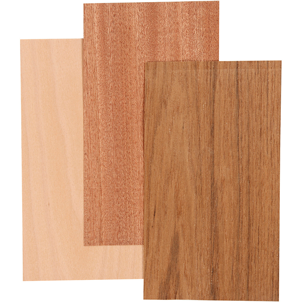 Creativ Company Bamboo Feneer Beech Eiken Mahonie, 3 Blätter