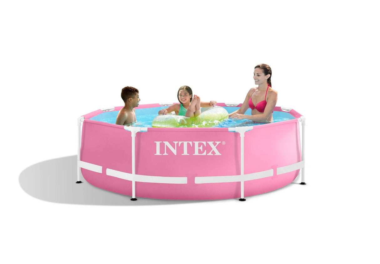 Intex rosa Metallrahmen Schwimmbad 244 x 76 cm