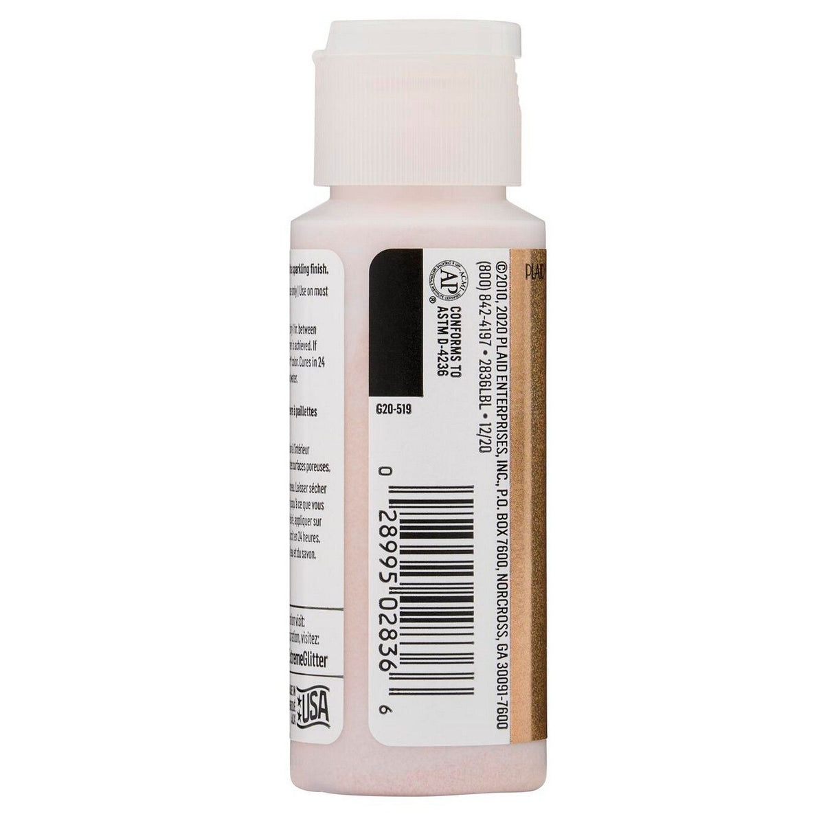 Folkart • Acrylfarbe mit extremem Glitzer, Champagner, 59 ml