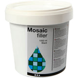 Creativ Company Mosaikfugenmörtel, schwarz, 1000 ml 1 Eimer