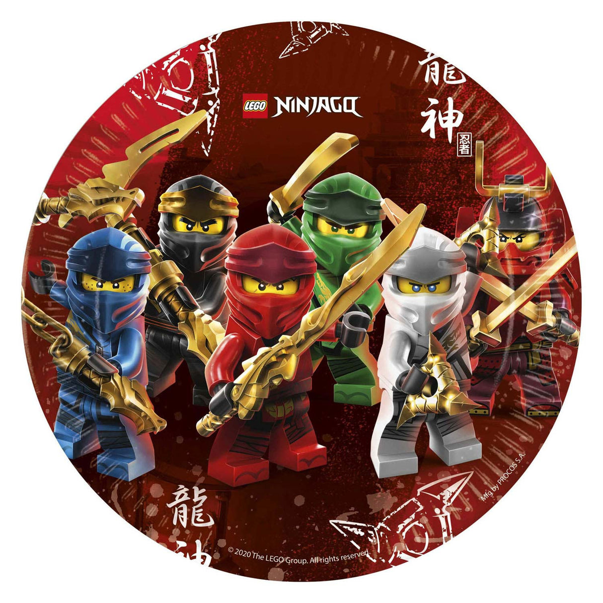 Globos Paperplatten FSC Ninjago, 8st.