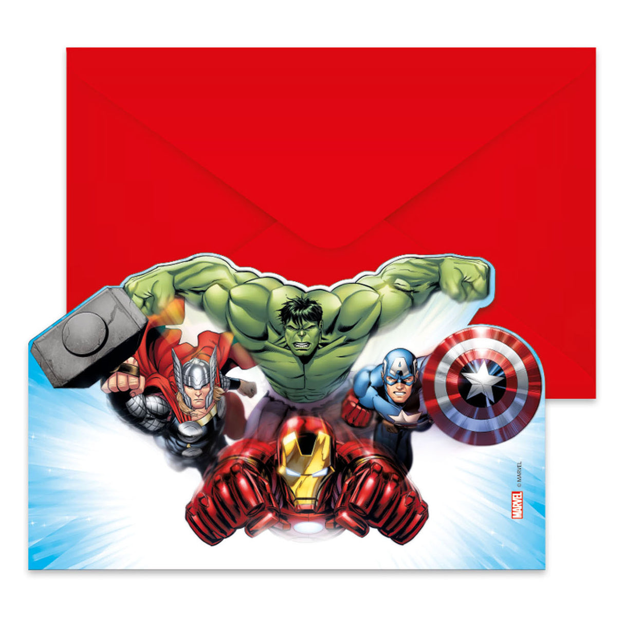 Globos Einladungen und Umschläge FSC Avengers Infinity Stones, 6 Stk.