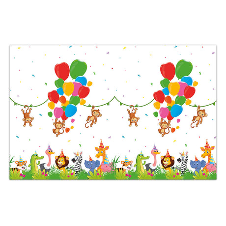 Globos Tischdecke Dschungelballons, 120x180cm