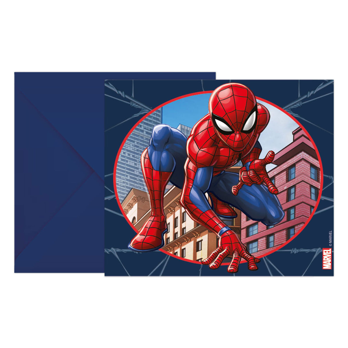 Invitaciones y sobres FSC Spider-Man Crime Fighter, 6st.