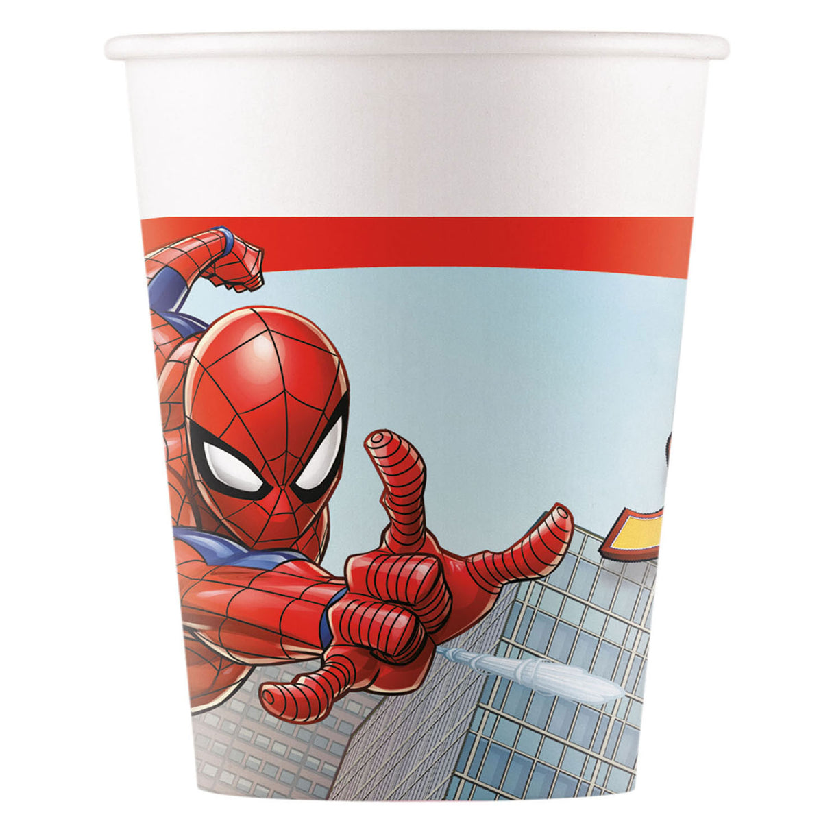 Globos Pabeier Cups fc Spider-Man Kriminalitéit, 8st.