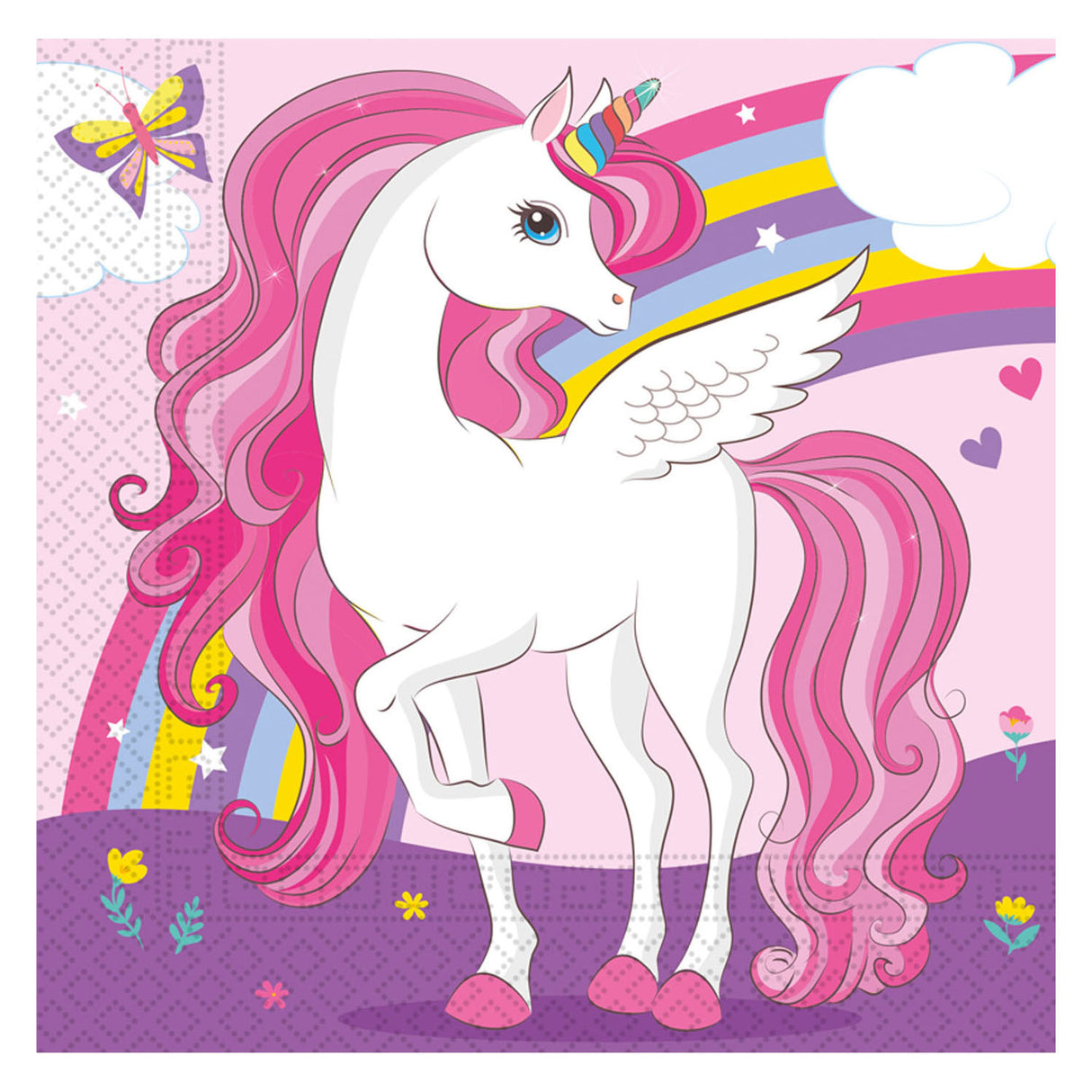 Globos Paper tovaglioli fsch Unicorn Rainbow Colours, 20st.