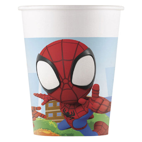 Globos Pappbecher FSC Spidey, 8 Stk.