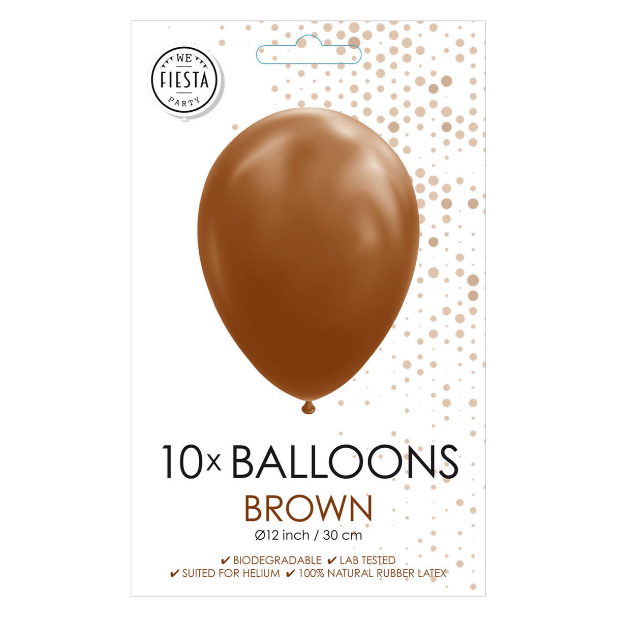 Globos Balloons Brown, 30 cm, 10e.