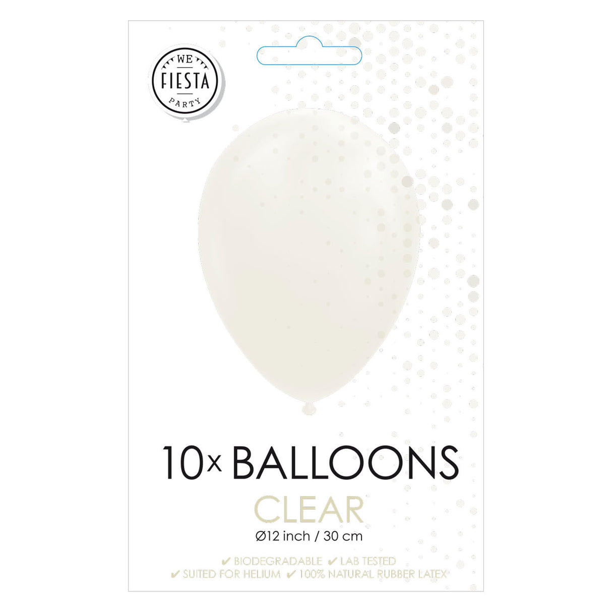 Ballons de Globos Transparent 30 cm, 10e.