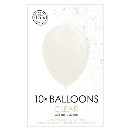 Globosballons transparent 30 cm, 10st.