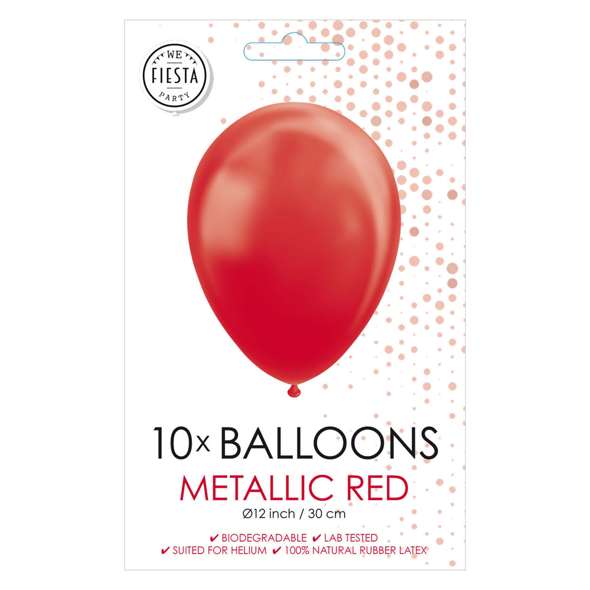 Globos Balloons Pearl Red 30cm, 10e.