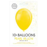 Globos balloons metallic yellow 30 cm, 10st.