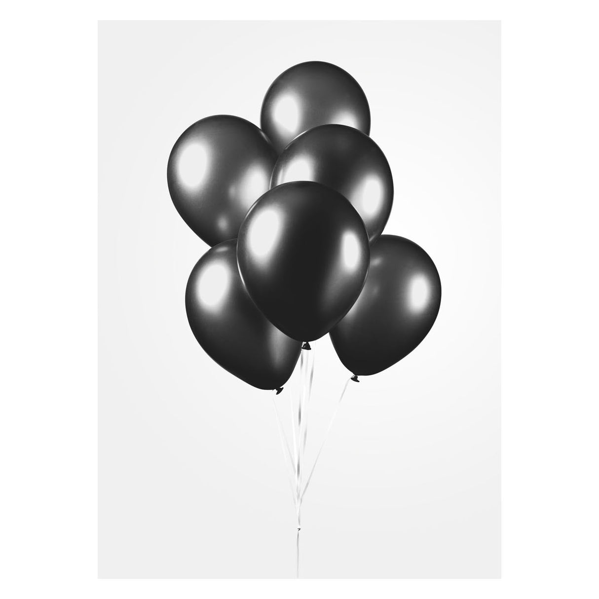 Globos Balloons Metallic Black 30 cm, 10st.