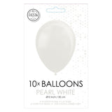 Globos Balloons Pearl White 30 cm, 10 ..