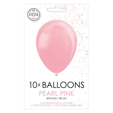 Globos Balloons Pearl Pink 30cm, 10e.