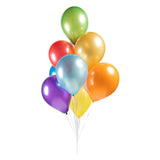 Globos-Luftballons Metallic-Perlen-Mixfarben 30 cm, 10 Stück.