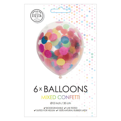 Globos Confetti Balloons Paper Confetti Mix 30cm, 6.