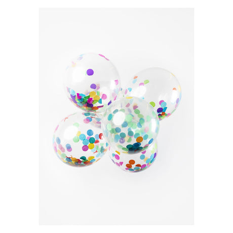 Globos Konfetti-Luftballons Papier-Konfetti-Mix 30cm, 6 Stk.