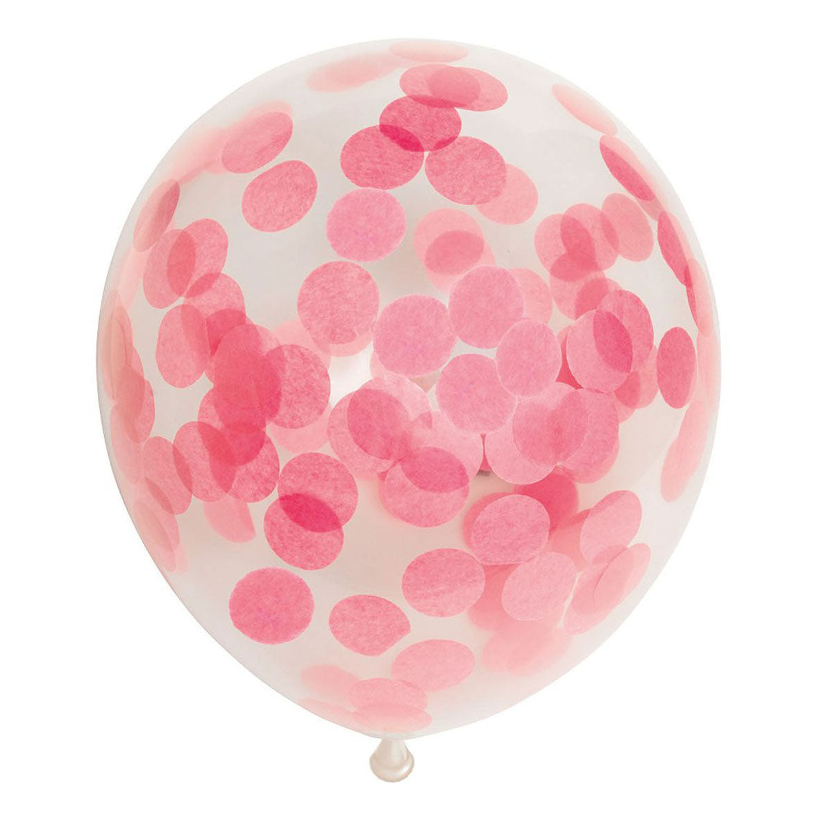 Confetti Ballonnen Papieren Confetti Baby Roze 30cm, 6st.