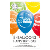 Globos globos Happy Birthday Mix Colors 30cm, 8st.