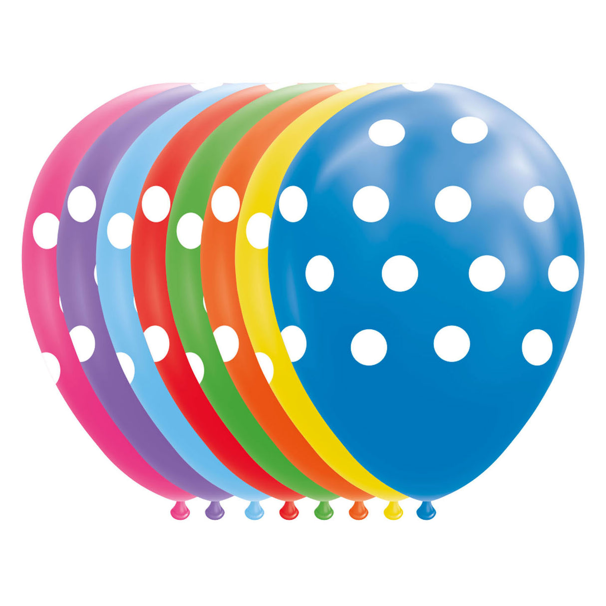 Globos Luftballons Punkte Mix Farben 30cm, 8St.
