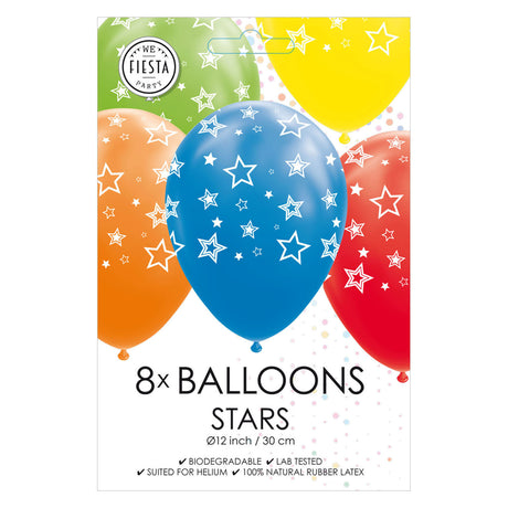 Globos Balloons Star Mix Colors 30 cm, 8st.