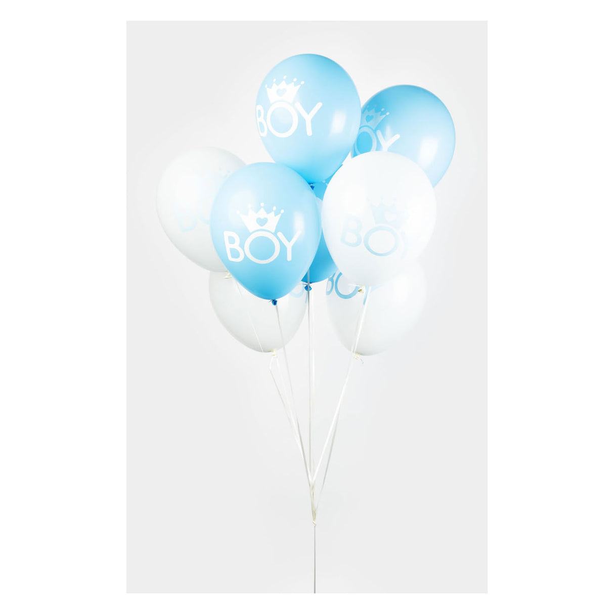 Globos Balloons Sohn Baby Blue White 30 cm, 8st.