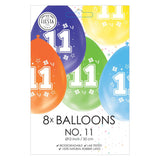 Balloons 2-sided printed figure 11, 8st.